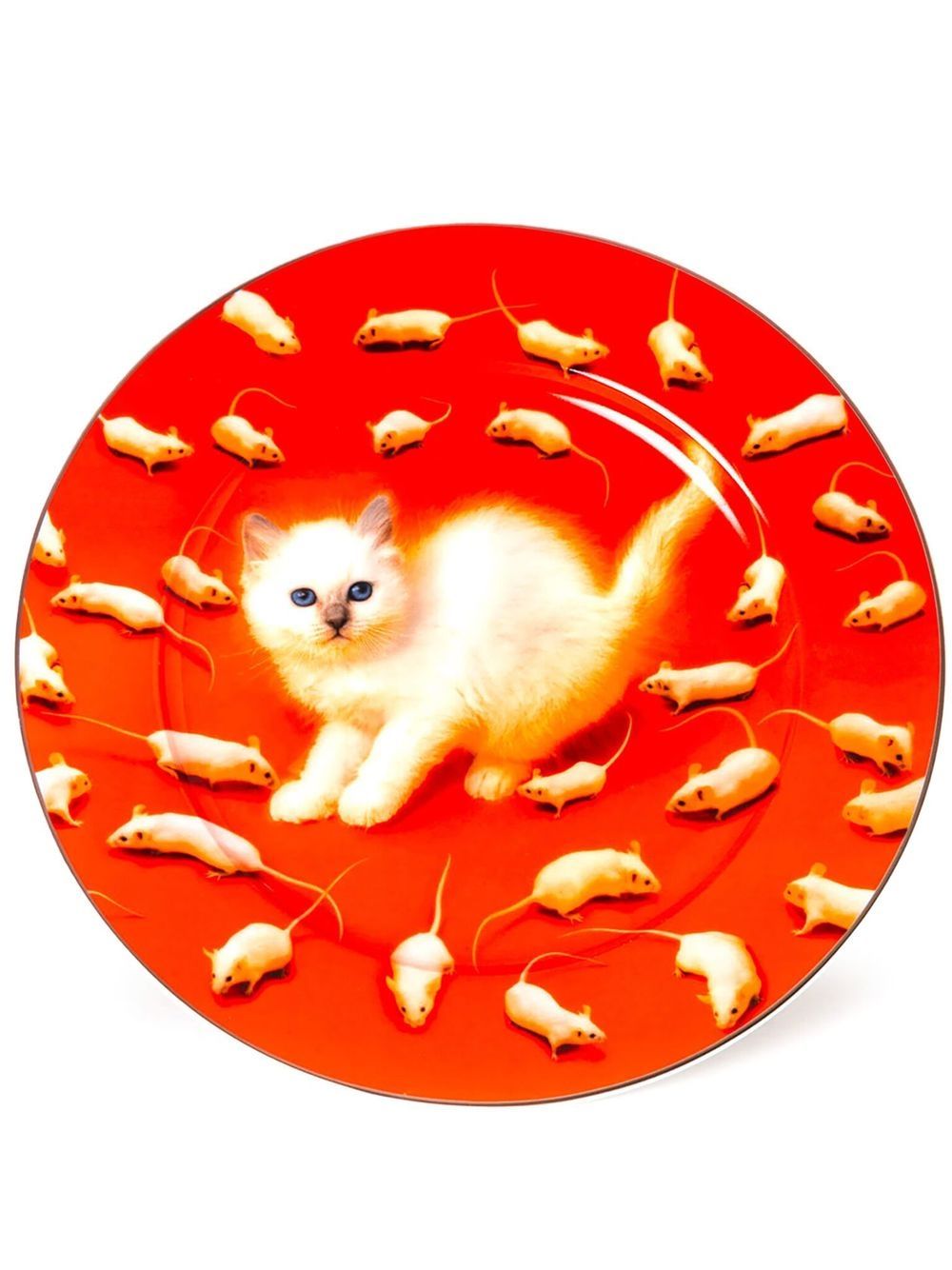Seletti Kitten 陶瓷盘 - 红色