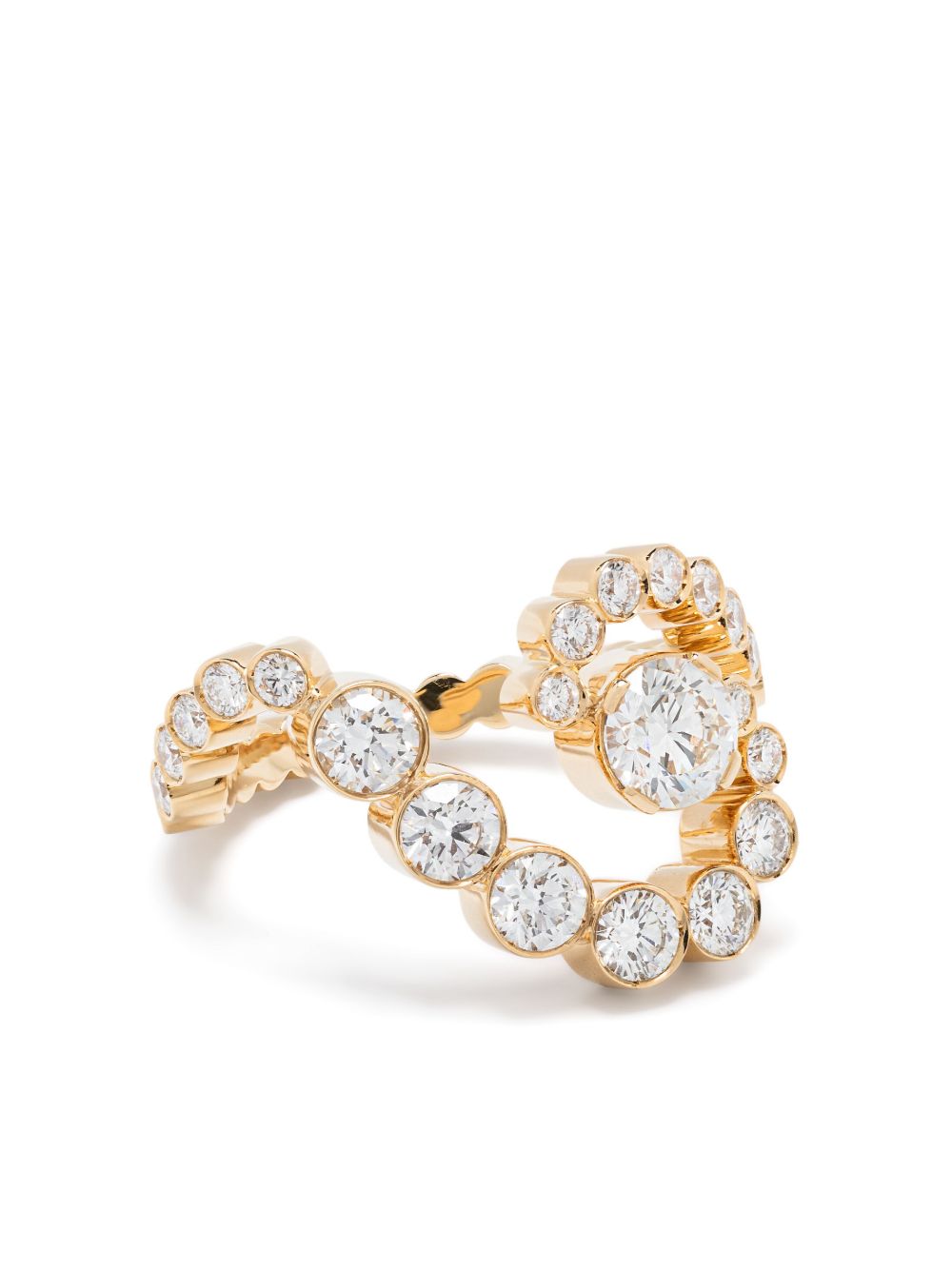 Sophie Bille Brahe 18K环保再生黄金 Gaia 钻石指环戒指 - 金色