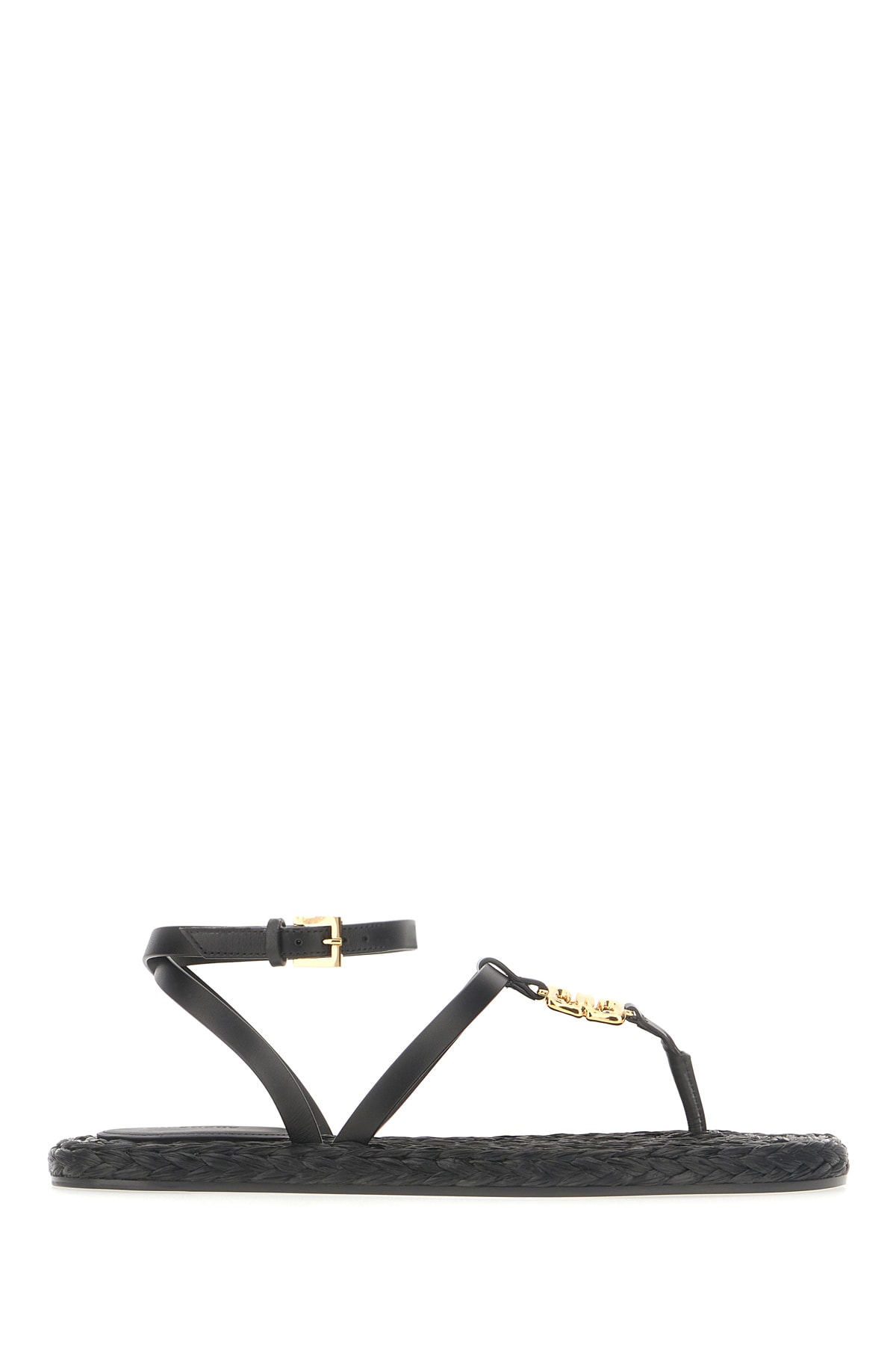 Givenchy Black Leather 4g Liquid Sandals