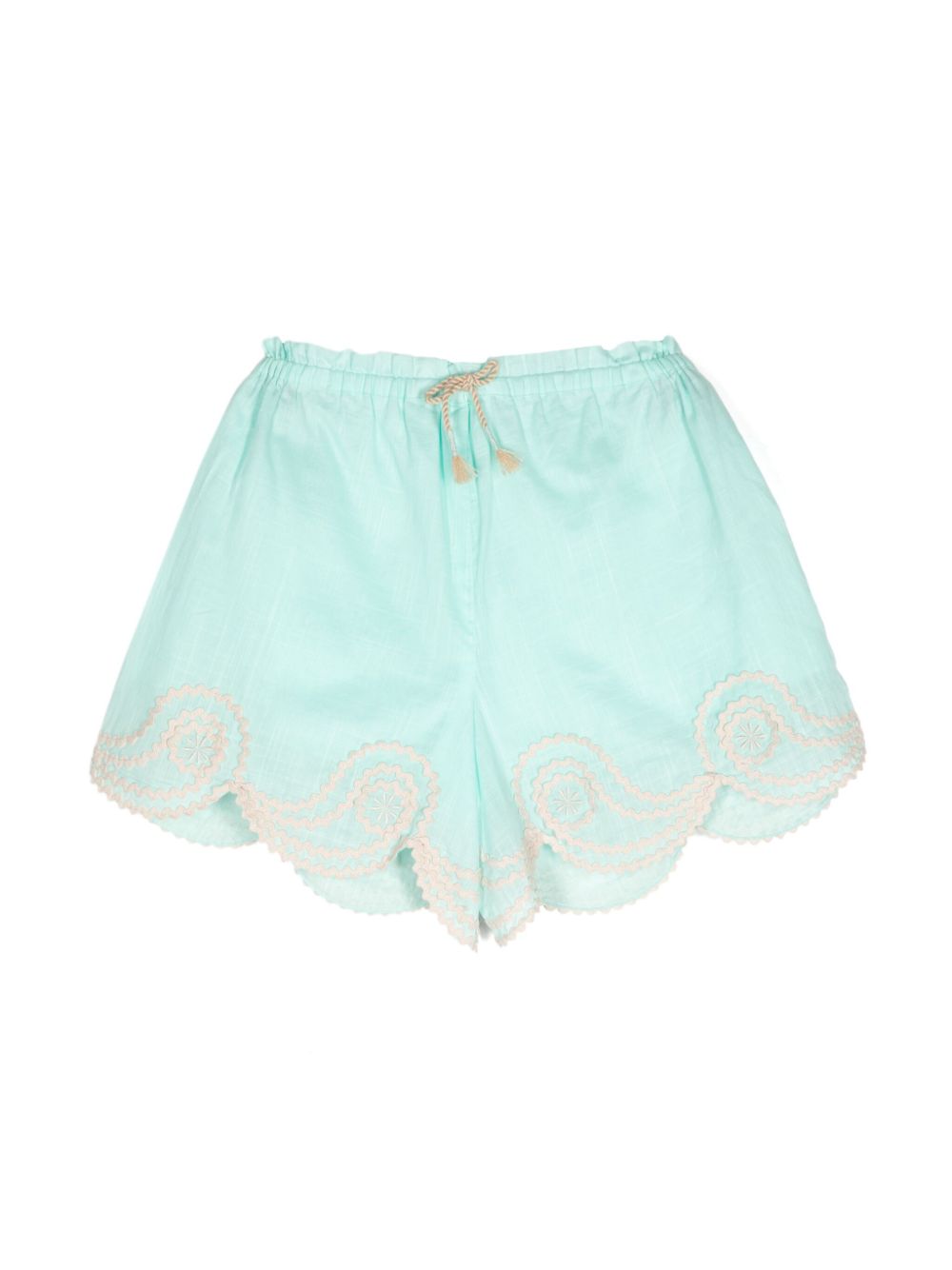 ZIMMERMANN Kids Waverley Ric Rac 短裤 - 蓝色