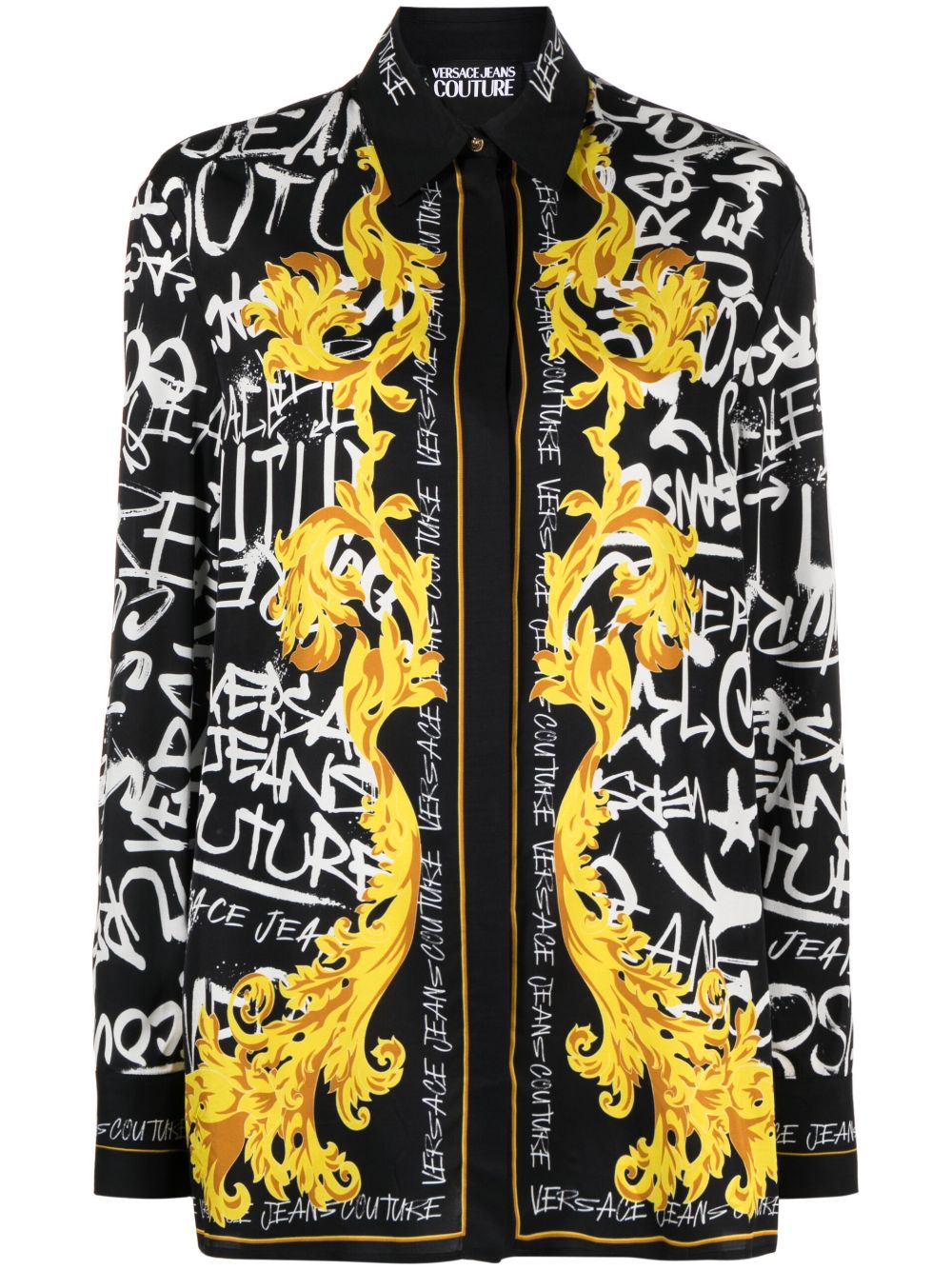 Versace Jeans Couture Logo Couture 印花罩衫 - 黑色