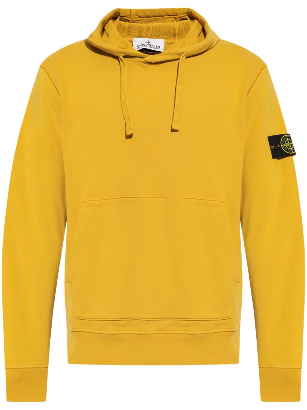 Stone Island 罗盘徽章棉连帽衫 - 黄色