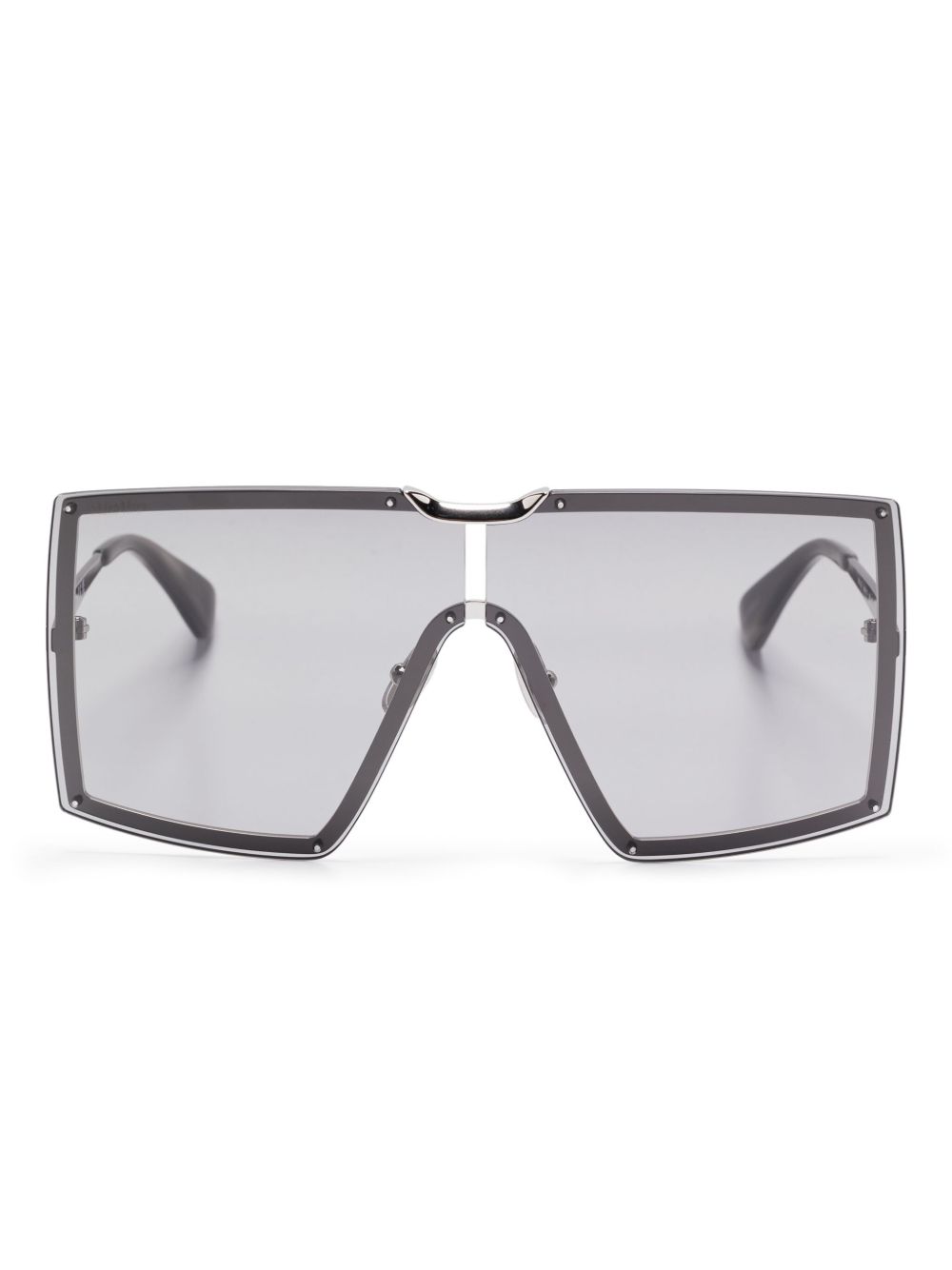 Max Mara Eyewear 超大镜框太阳眼镜 - 银色