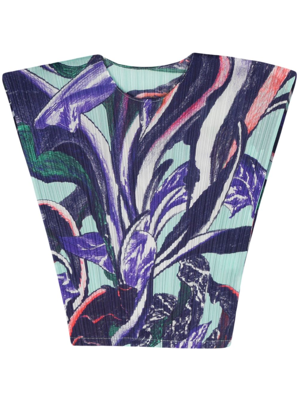 Pleats Please Issey Miyake Tardivo 细褶坦克背心 - 蓝色
