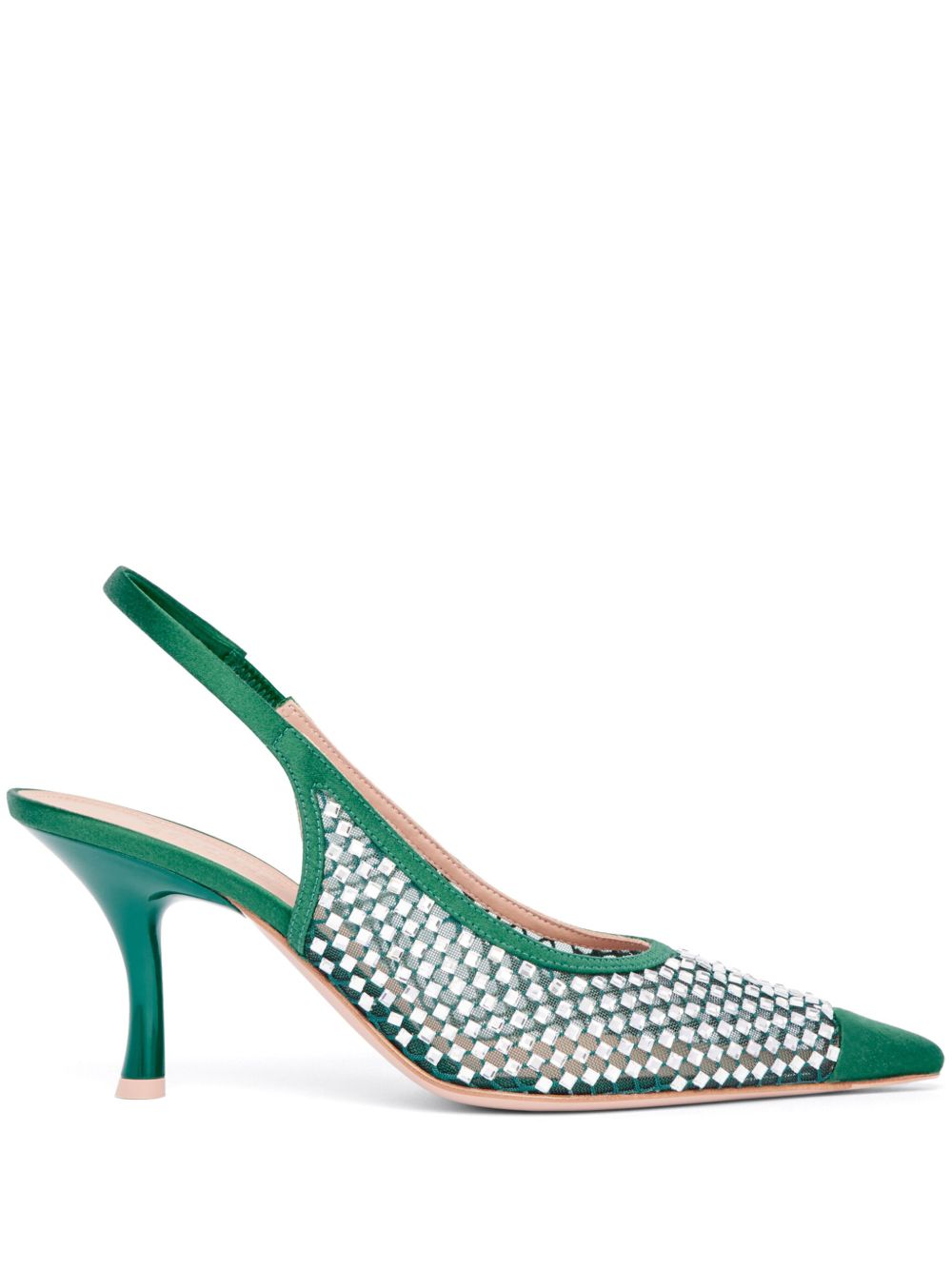 Malone Souliers Vesper 晶饰中跟鞋 - 绿色