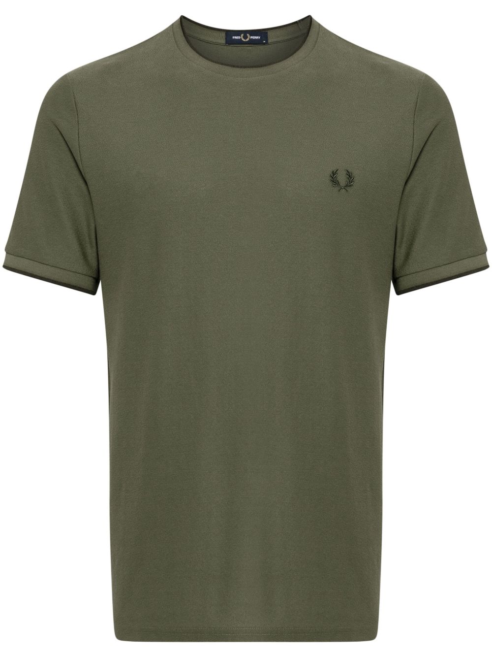 Fred Perry logo刺绣T恤 - 绿色