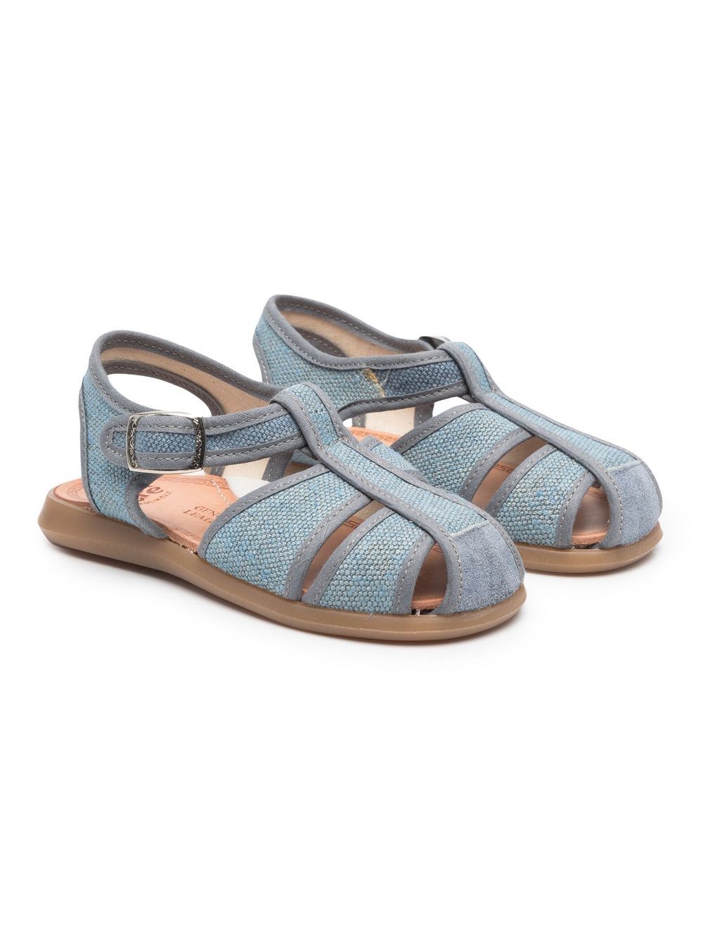Pépé Kids Alix 笼形扣环凉鞋 - 蓝色