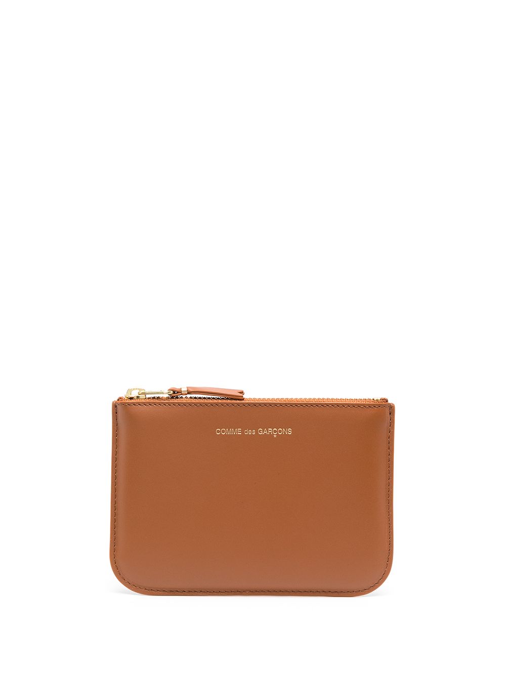 Comme Des Garçons Wallet logo拉链钱包 - 褐色