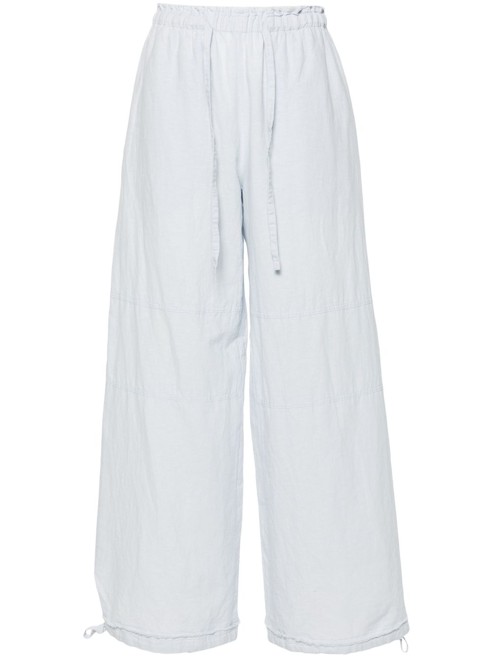 Acne Studios logo刺绣阔腿裤 - 蓝色