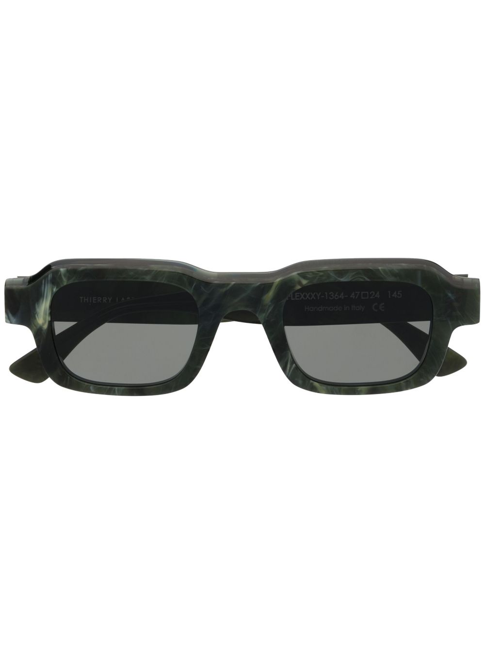 Thierry Lasry Flexxxy 长方形镜框太阳眼镜 - 绿色