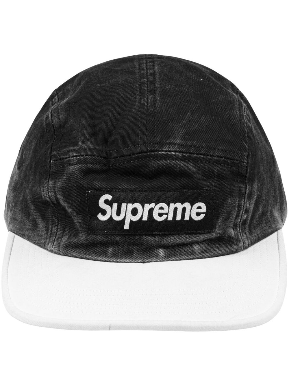 Supreme 拼色棉露营帽 - 黑色