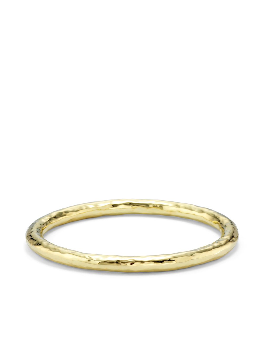 IPPOLITA Classico 18K黄金大号锤打压花手镯 - 金色