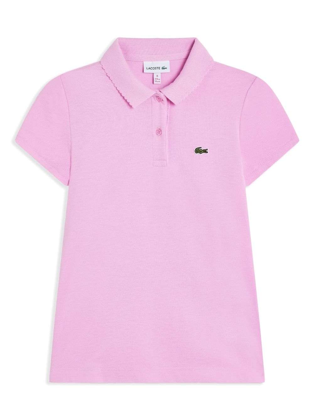 Lacoste logo刺绣棉polo衫 - 粉色