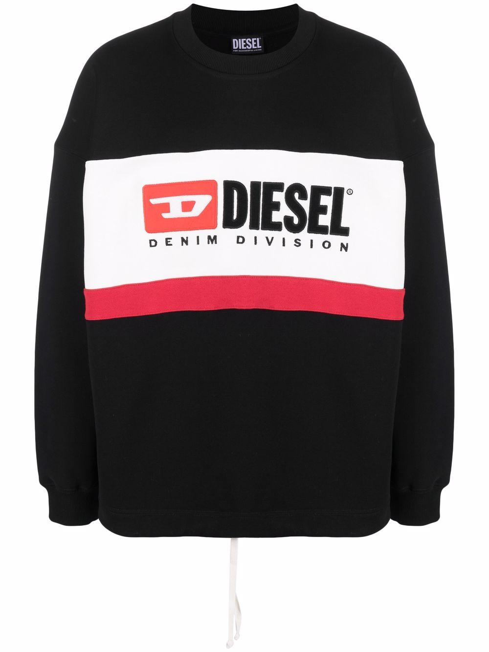 Diesel logo印花圆领卫衣 - 黑色