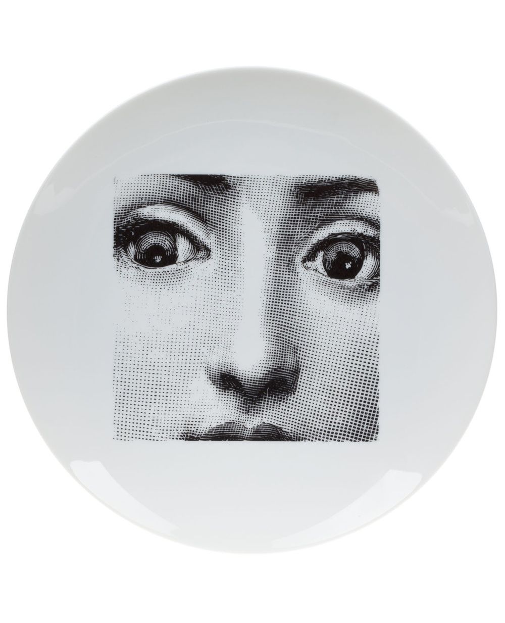 Fornasetti 插画印花瓷盘 - 白色