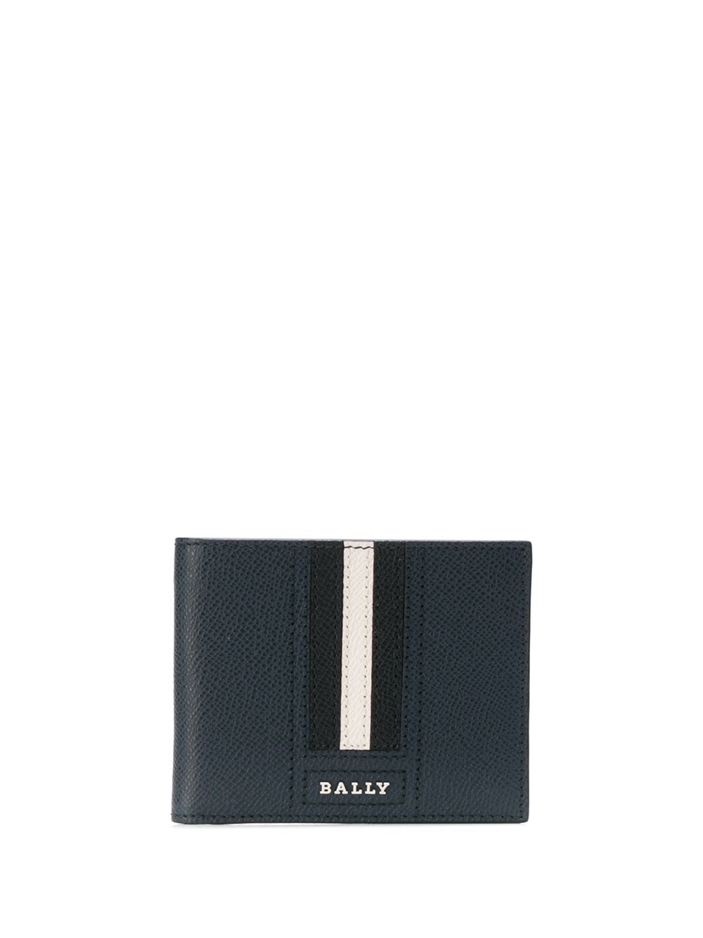 Bally logo条纹钱包 - 蓝色