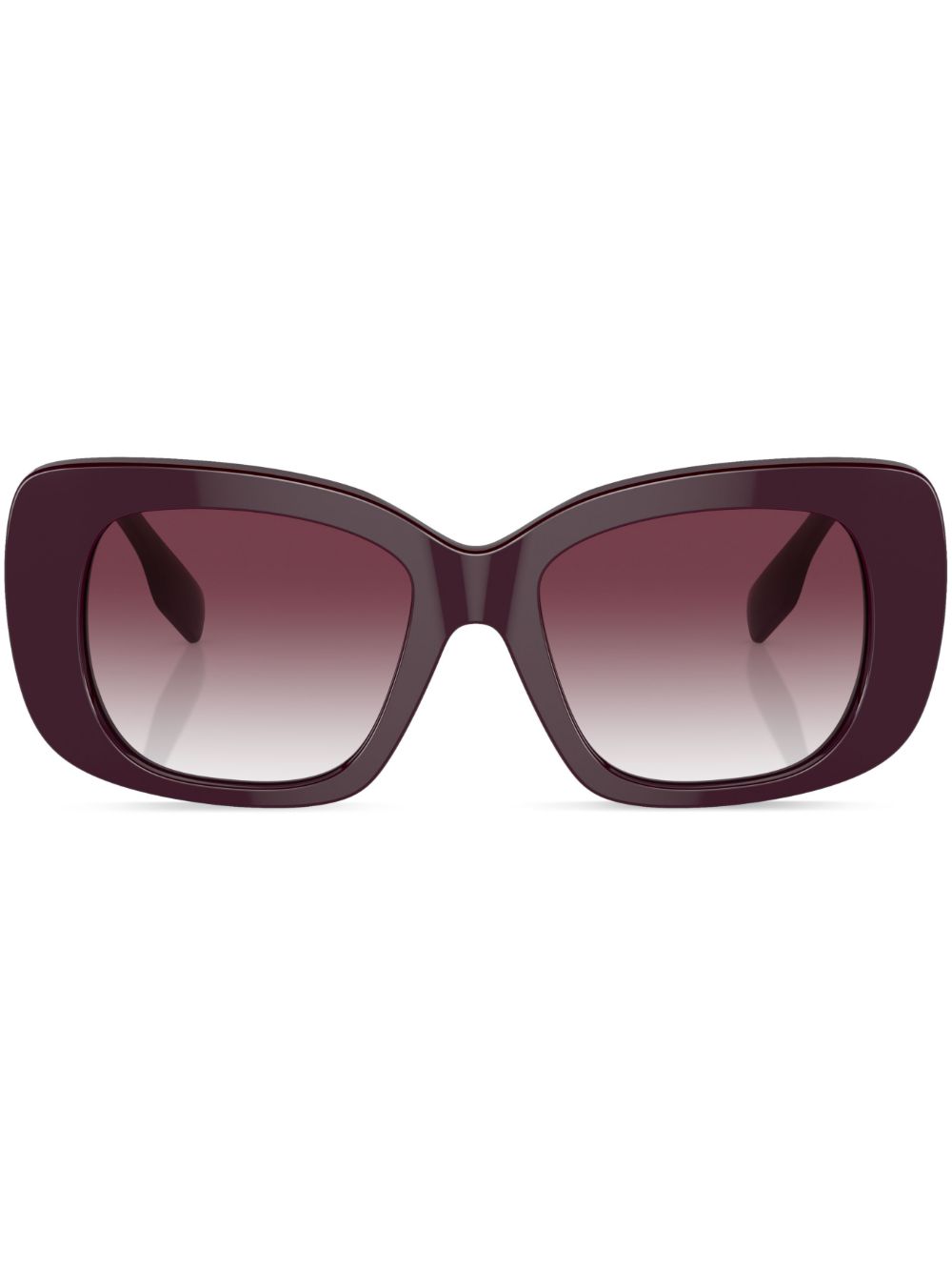 Burberry Eyewear logo印花方框太阳眼镜 - 红色