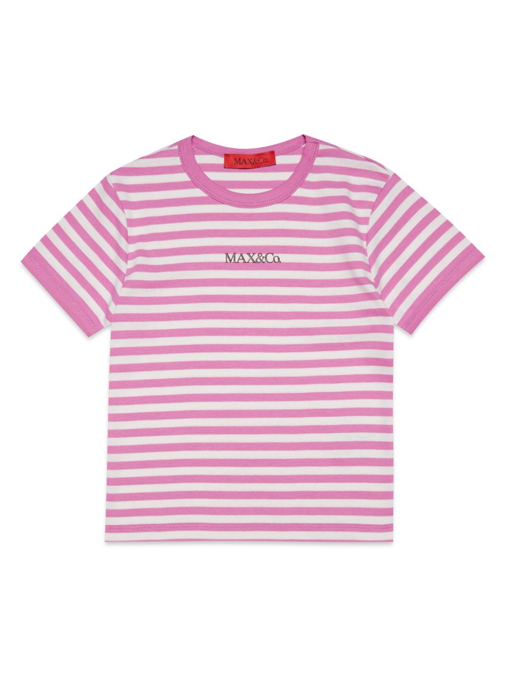 MAX&Co. Kids 条纹棉T恤 - 粉色