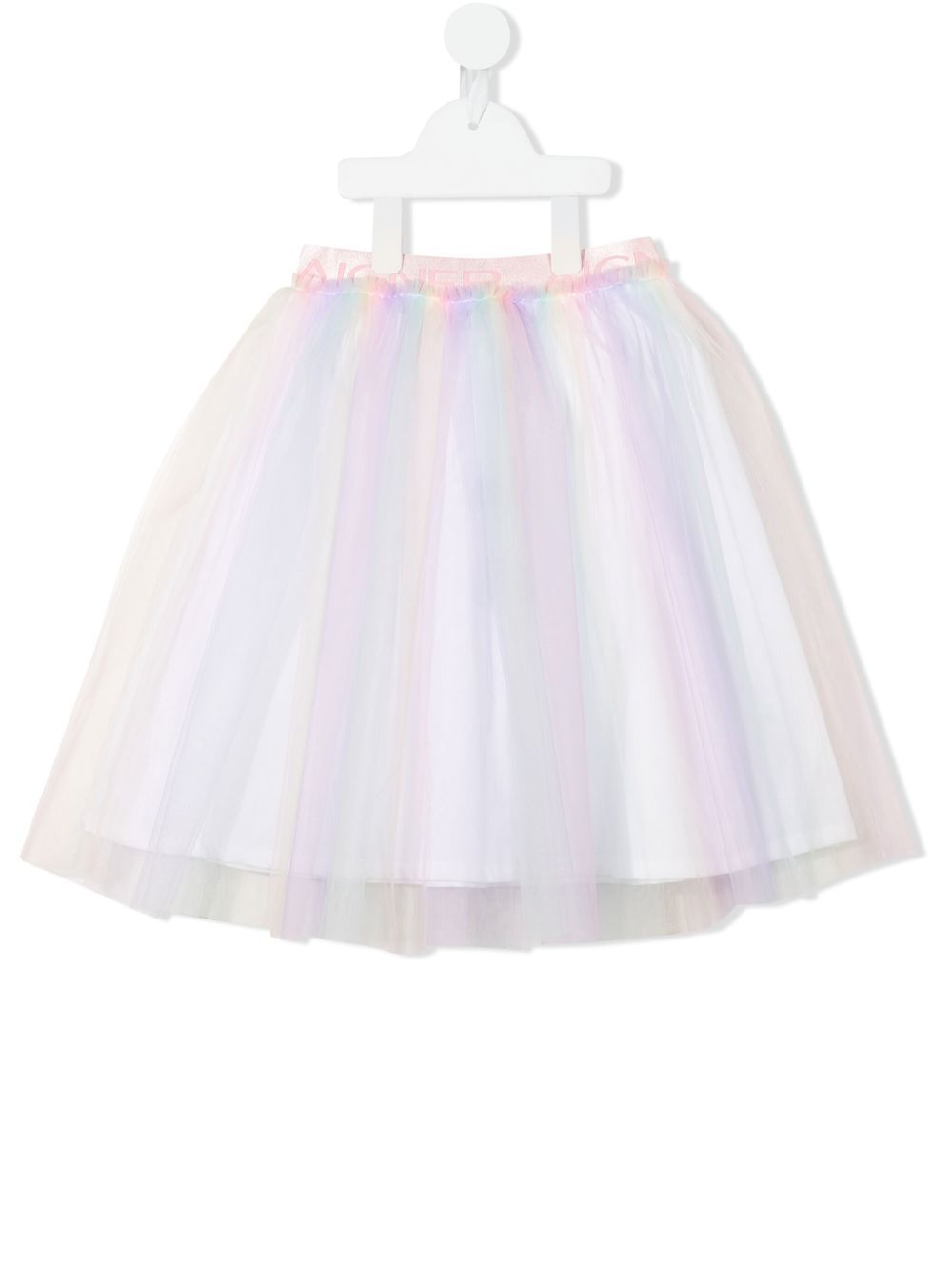Aigner Kids 薄纱中长半身裙 - 粉色