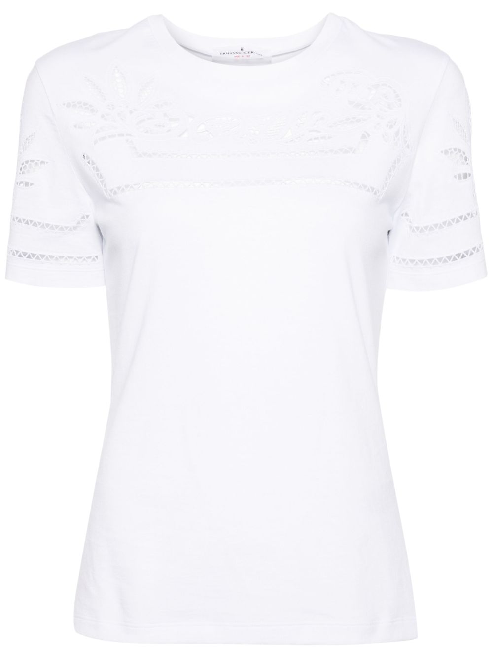 Ermanno Scervino 马德拉刺绣棉T恤 - 白色