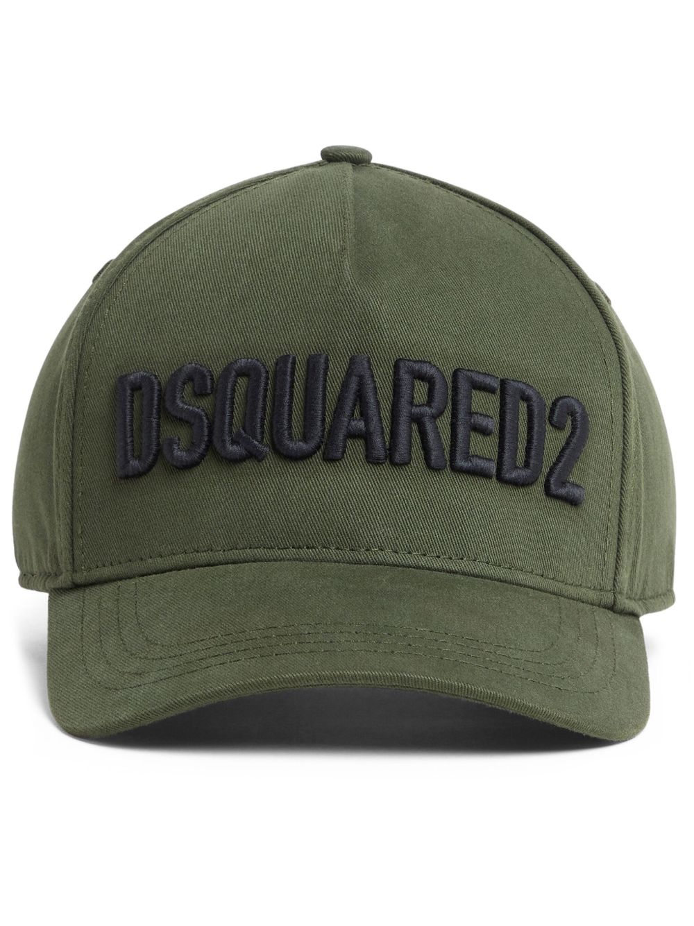 DSQUARED2 logo刺绣棒球帽 - 绿色