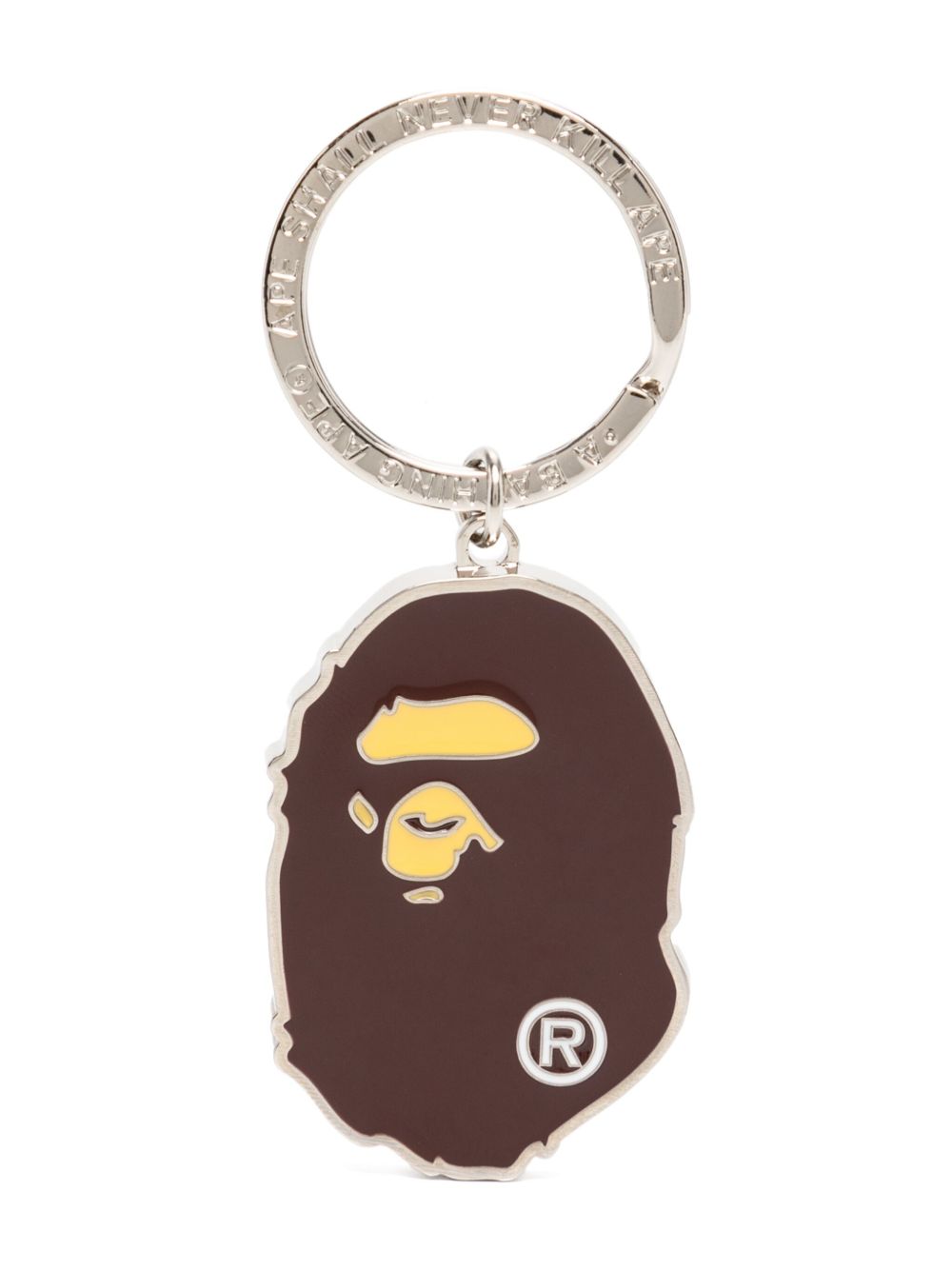 A BATHING APE® Ape Head 钥匙扣 - 褐色