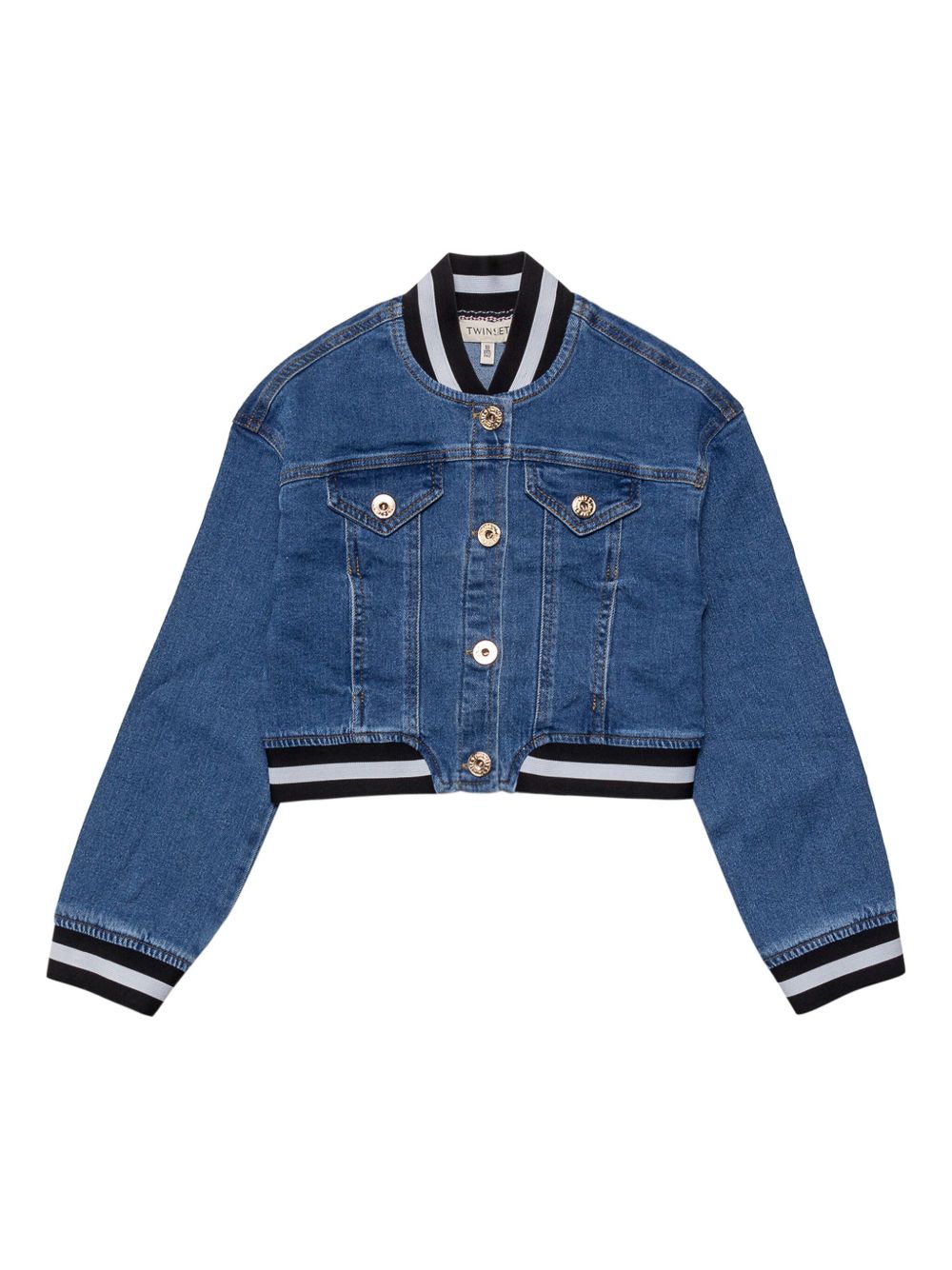 TWINSET Kids 牛仔夹克 - 蓝色