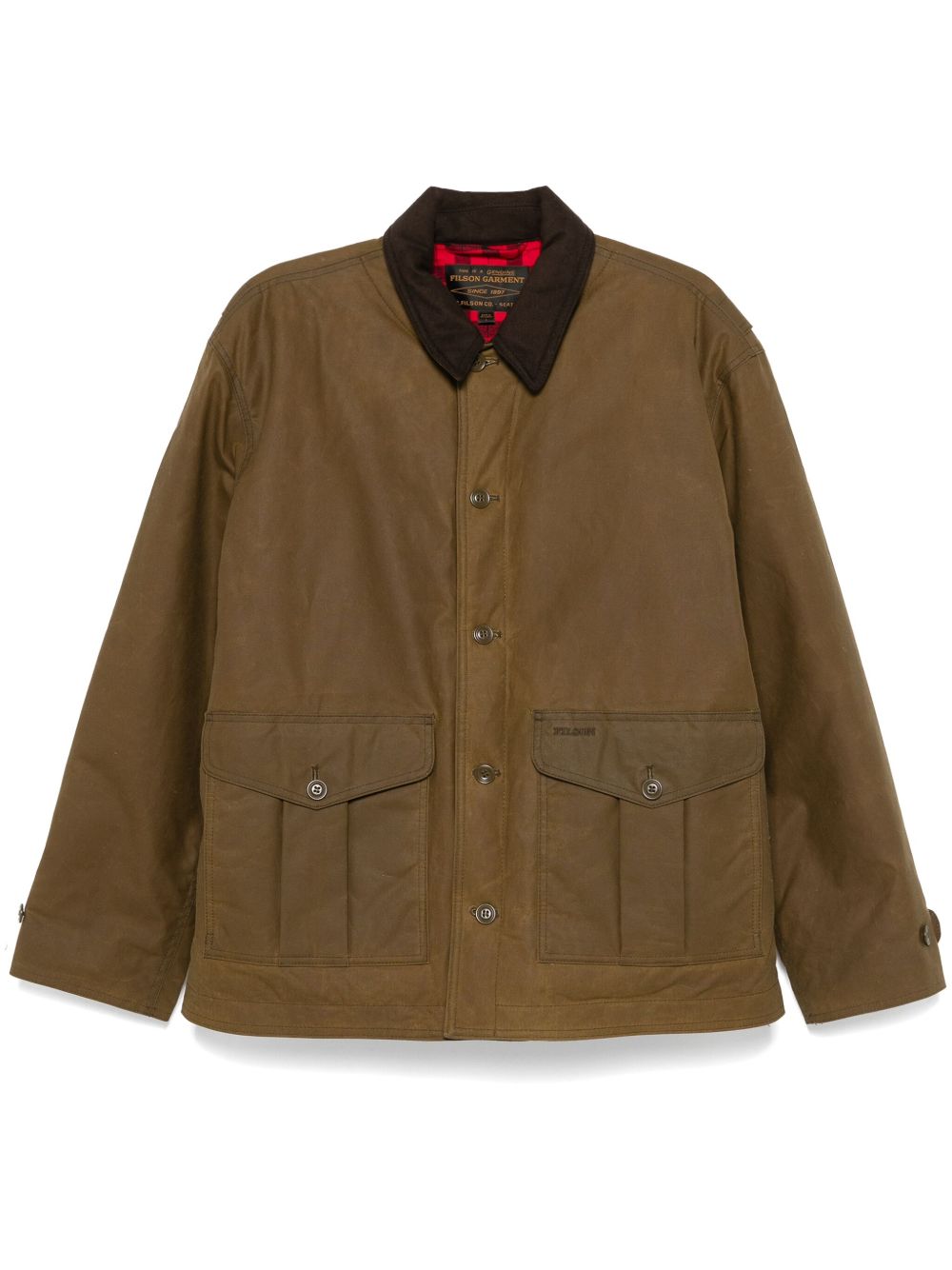 Filson Tin Cloth 军旅夹克 - 褐色