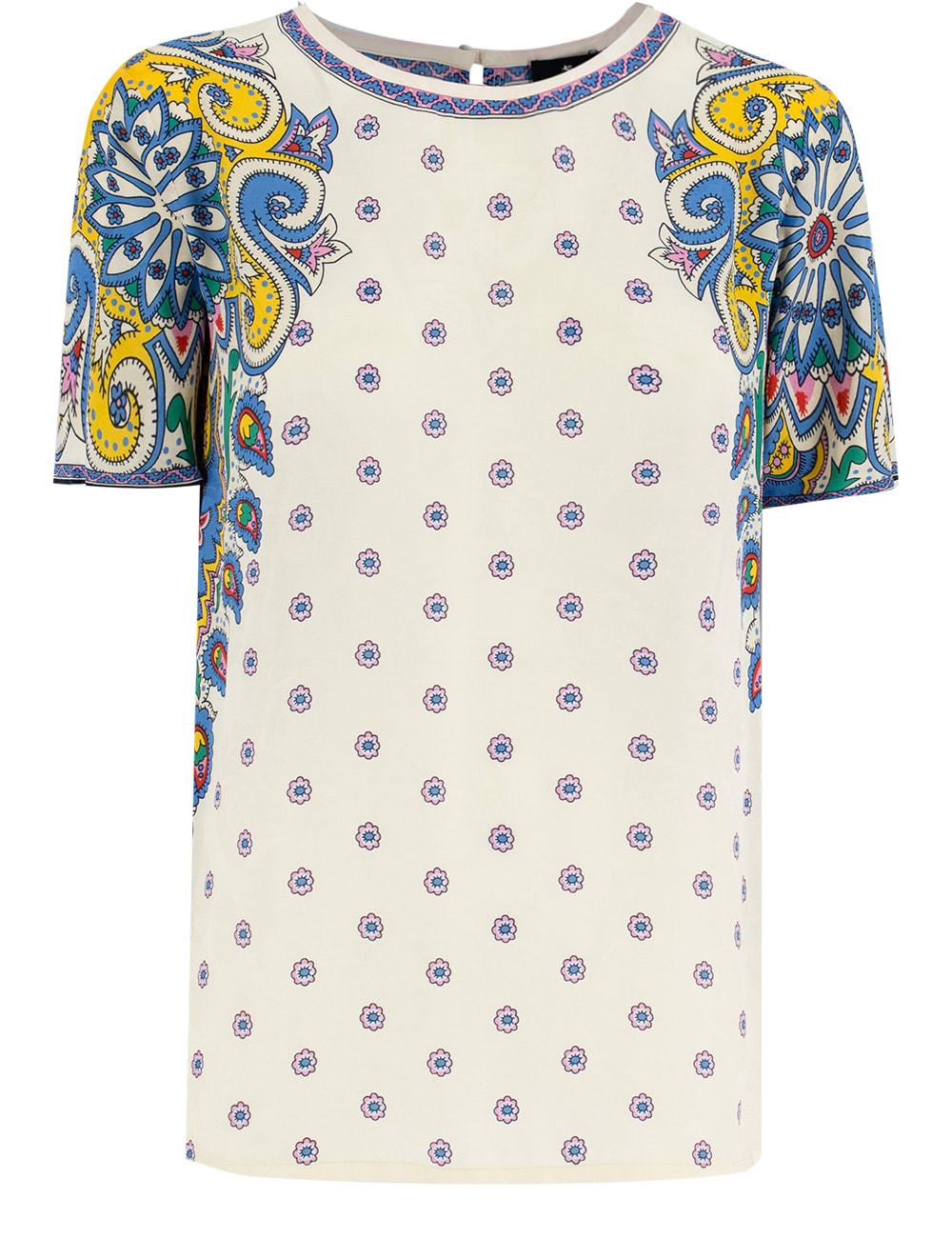 Etro Viscose And Silk Top With Multicolor Print