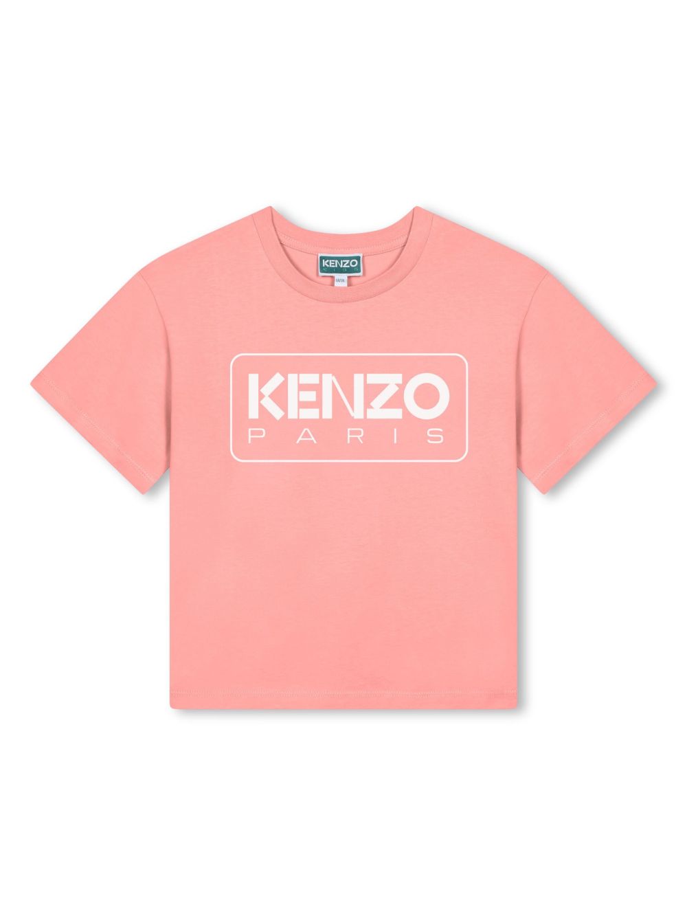 Kenzo Kids logo印花棉衬衫 - 粉色