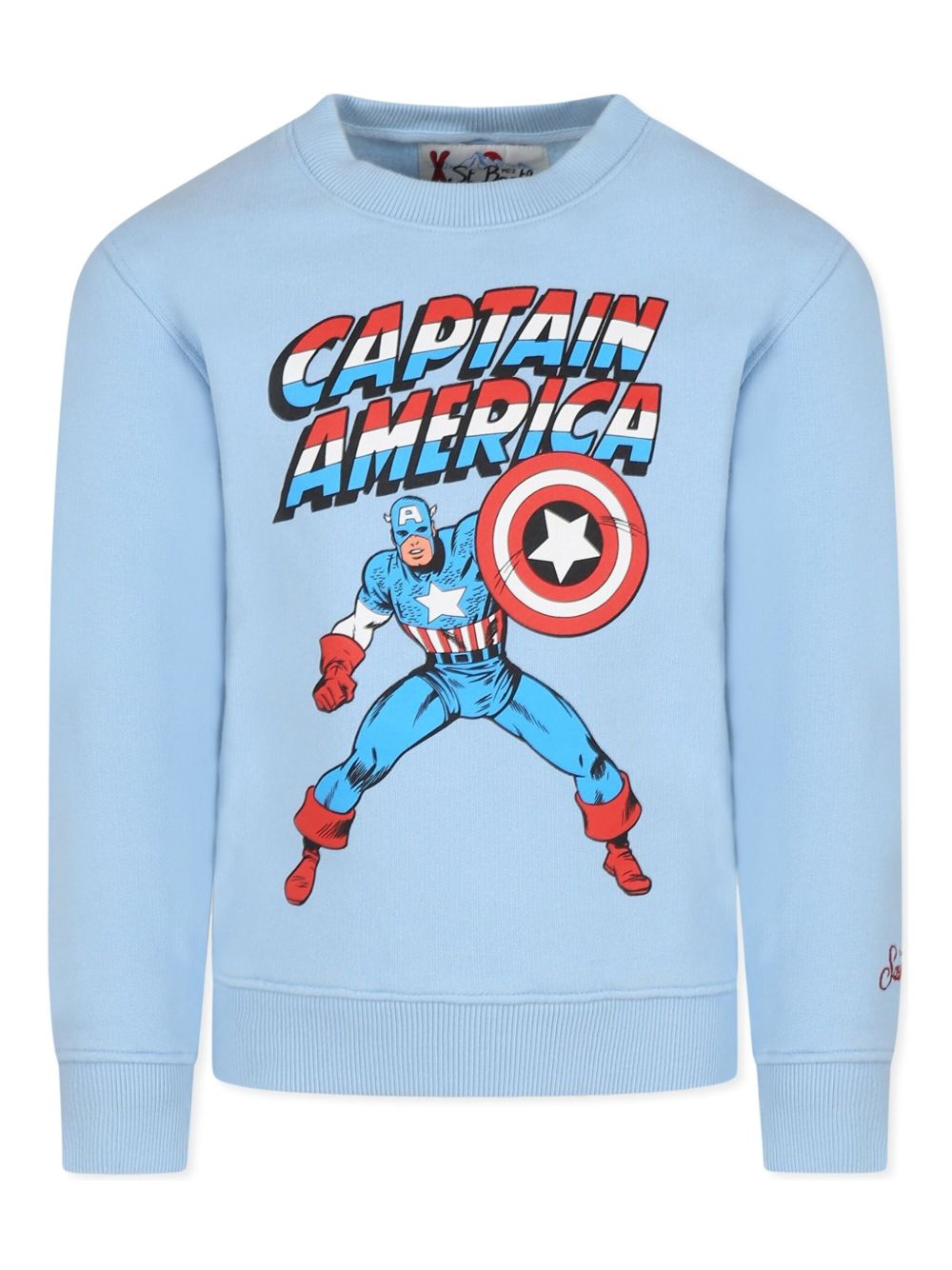 MC2 Saint Barth Kids x Marvel 印花卫衣 - 蓝色