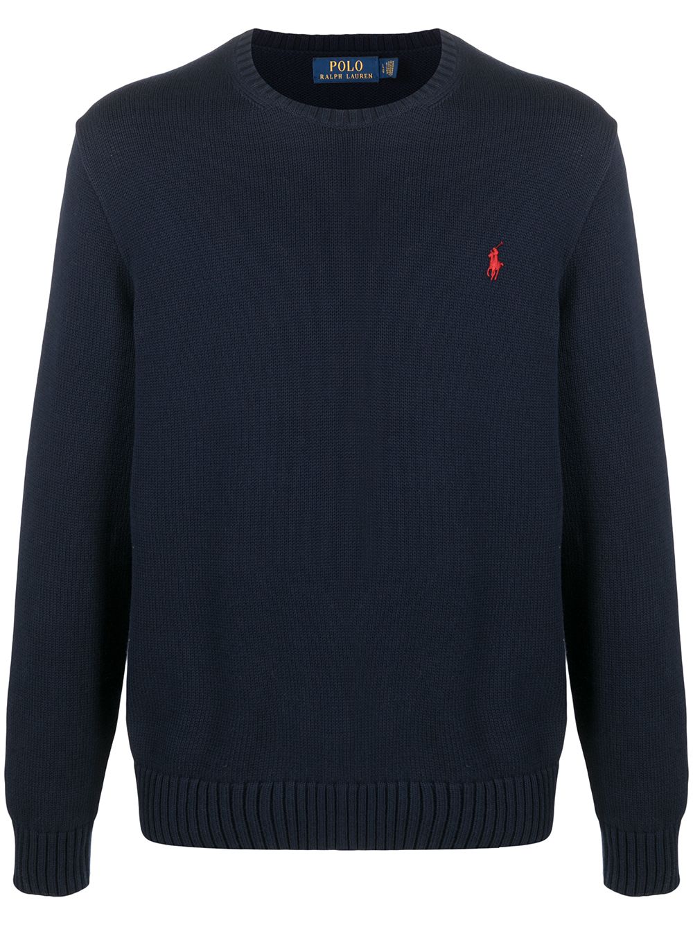 Polo Ralph Lauren logo刺绣针织毛衣 - 蓝色