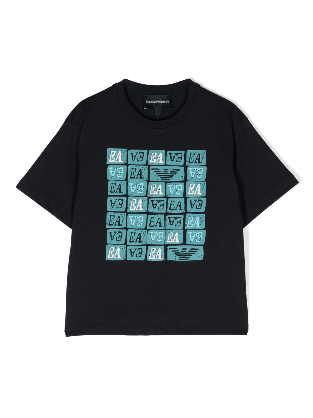 Emporio Armani Kids 图案印花棉T恤（两件装） - 白色