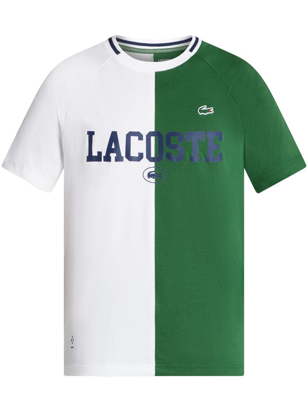 Lacoste 双色logo印花T恤 - 白色