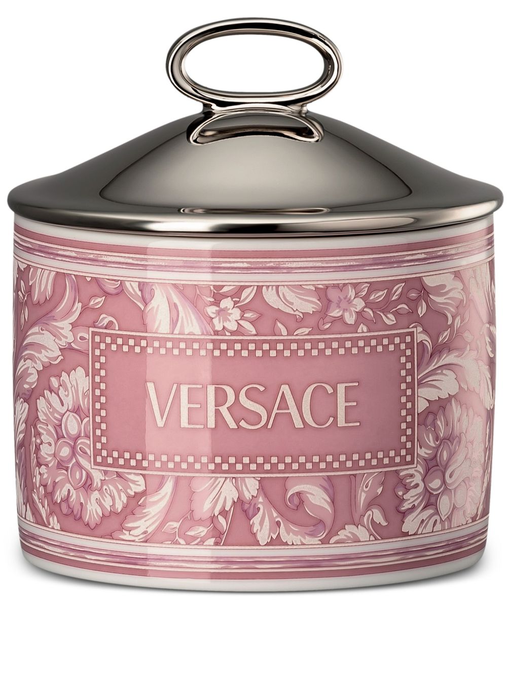 Versace Barocco logo印花蜡烛 - 粉色