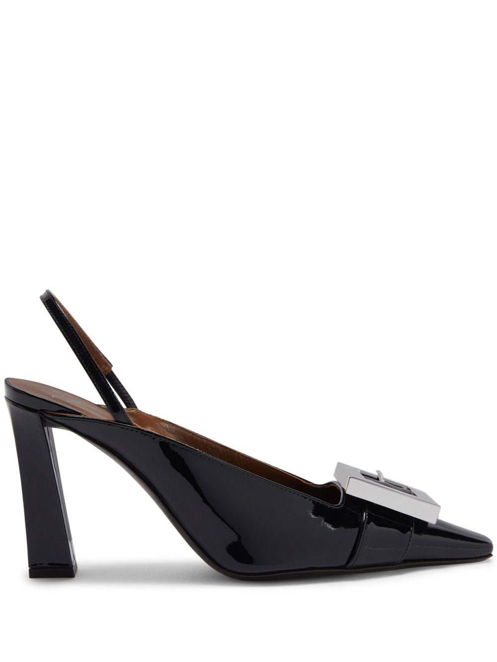 Giuseppe Zanotti Brendha Buckle 亮面高跟鞋 - 黑色
