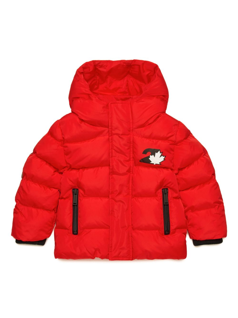 DSQUARED2 KIDS logo印花夹克 - 红色