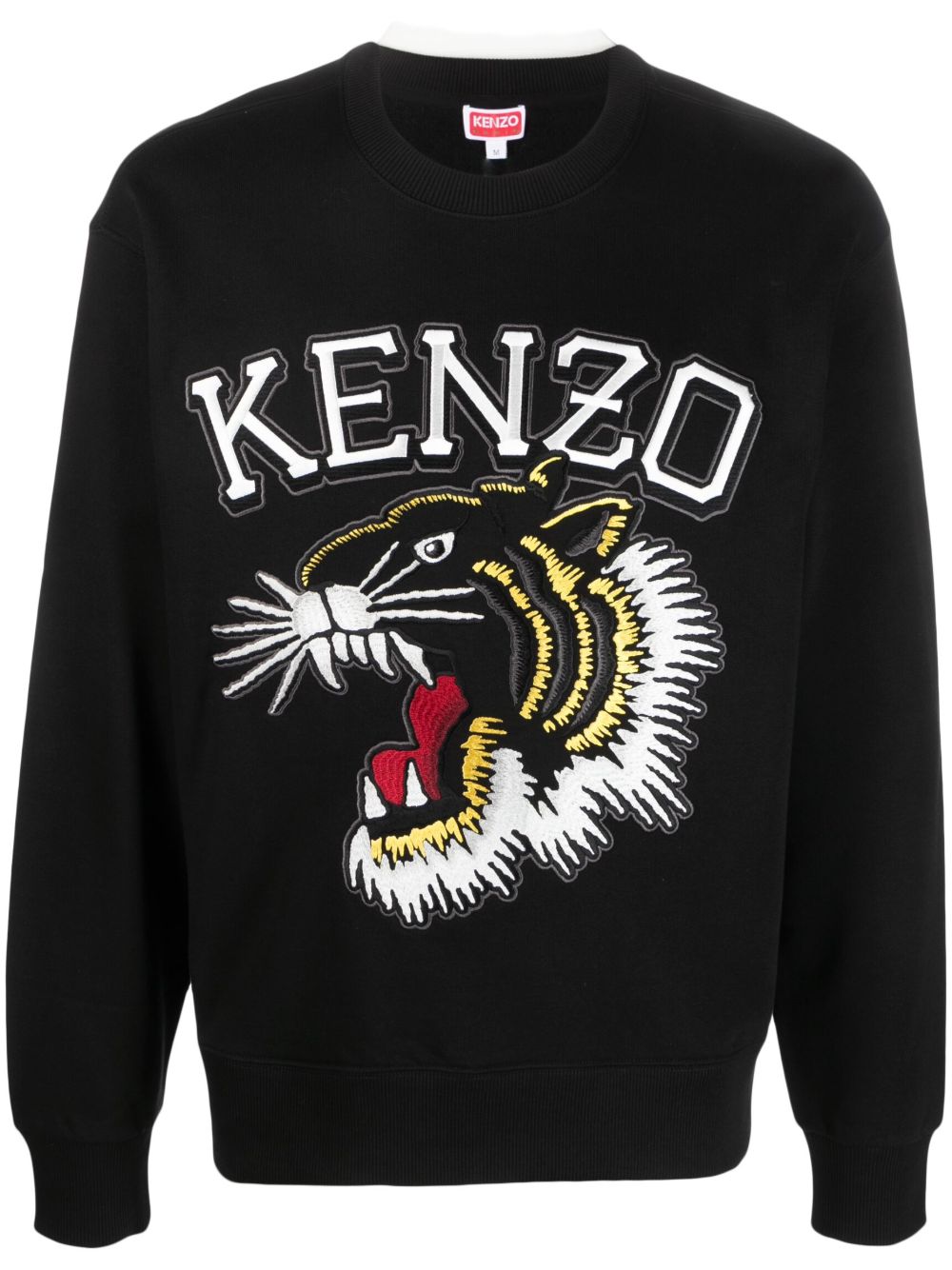 Kenzo logo印花棉卫衣 - 黑色
