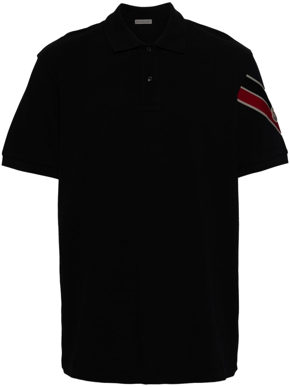 Moncler 贴花logo珠地布polo衫 - 蓝色