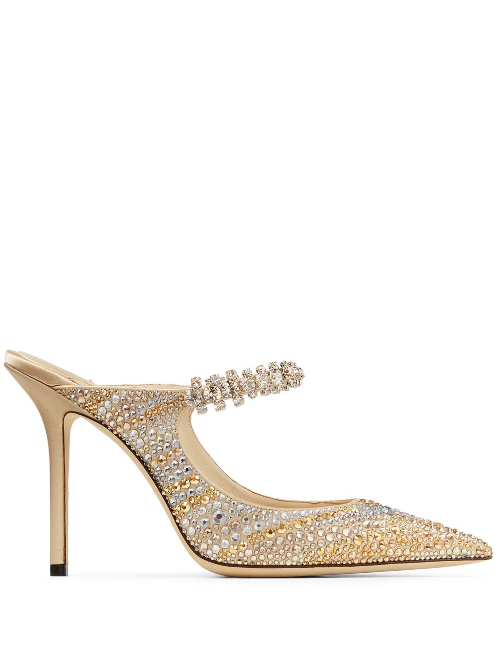 Jimmy Choo Bing 高跟穆勒鞋（10厘米） - 金色