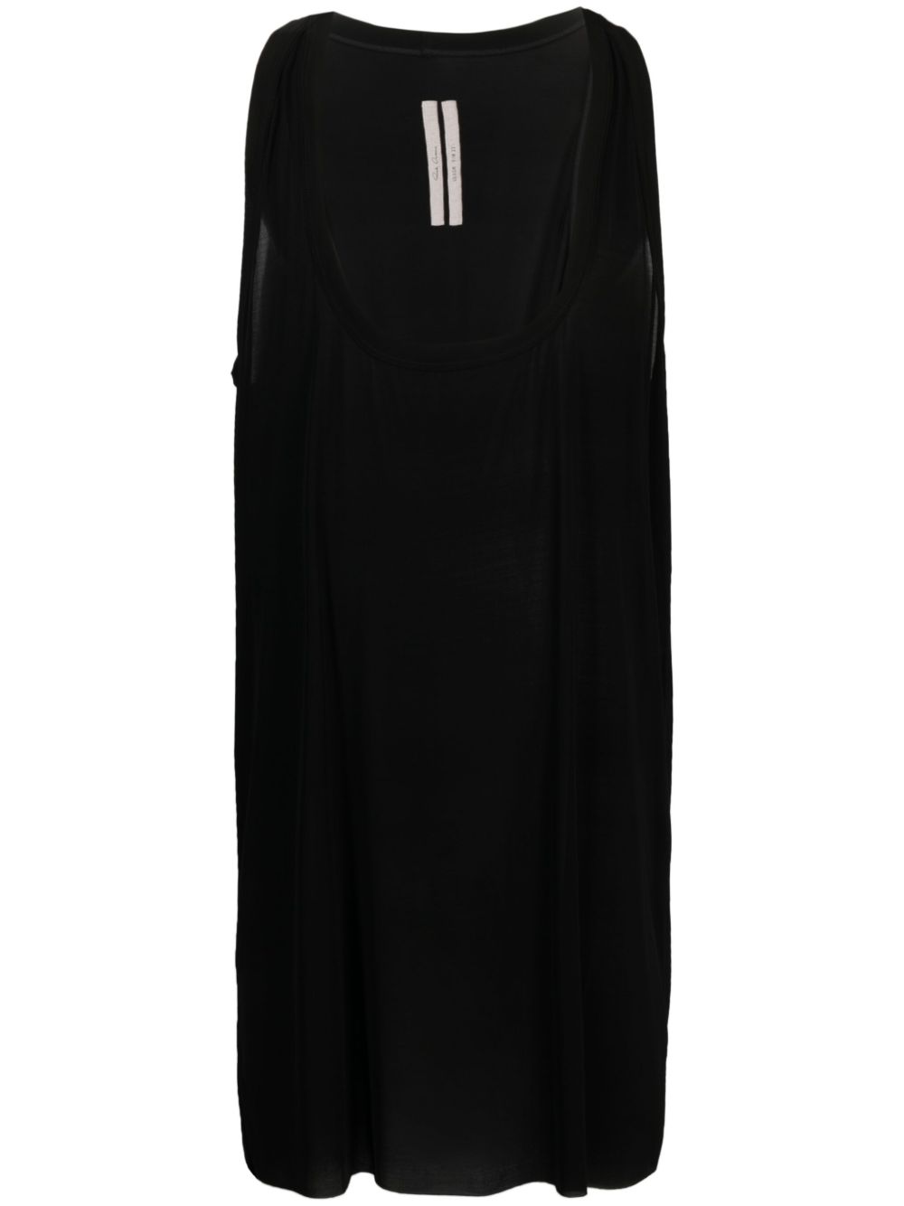Rick Owens Fog 大圆领坦克背心 - 黑色