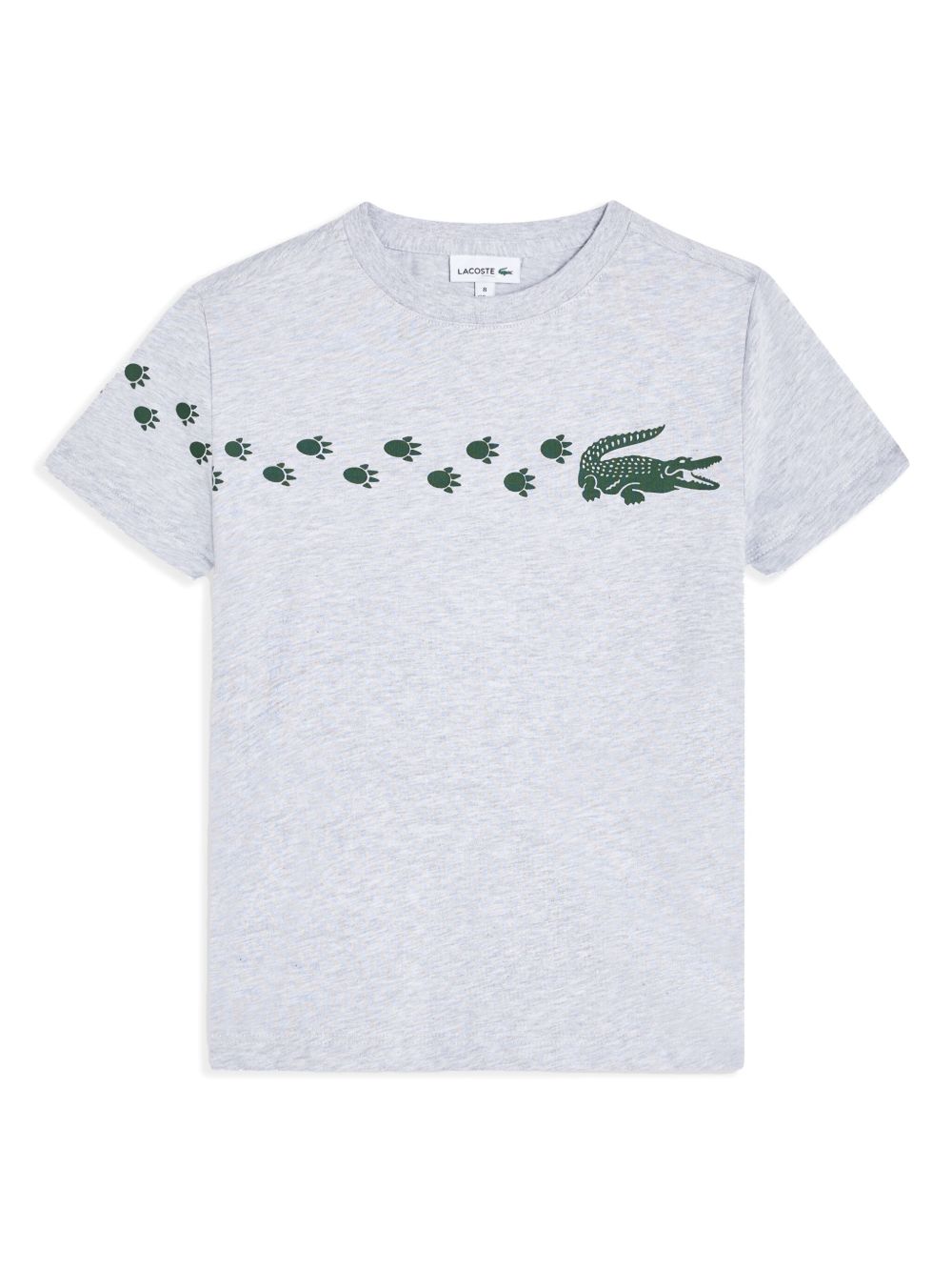 Lacoste 鳄鱼印花棉T恤 - 灰色
