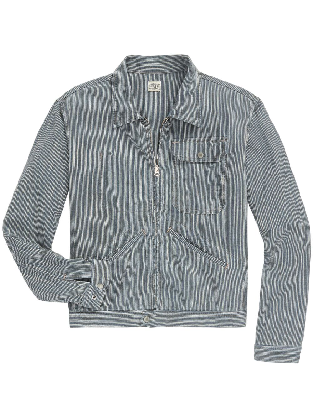 Ralph Lauren RRL 条纹衬衫式夹克 - 蓝色