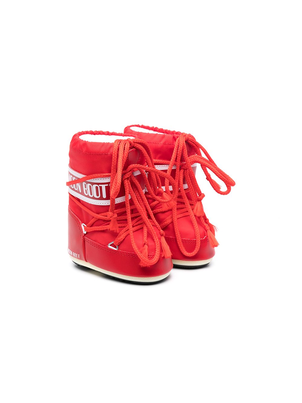 Moon Boot Kids ICON MINI尼龙雪地靴 - 红色
