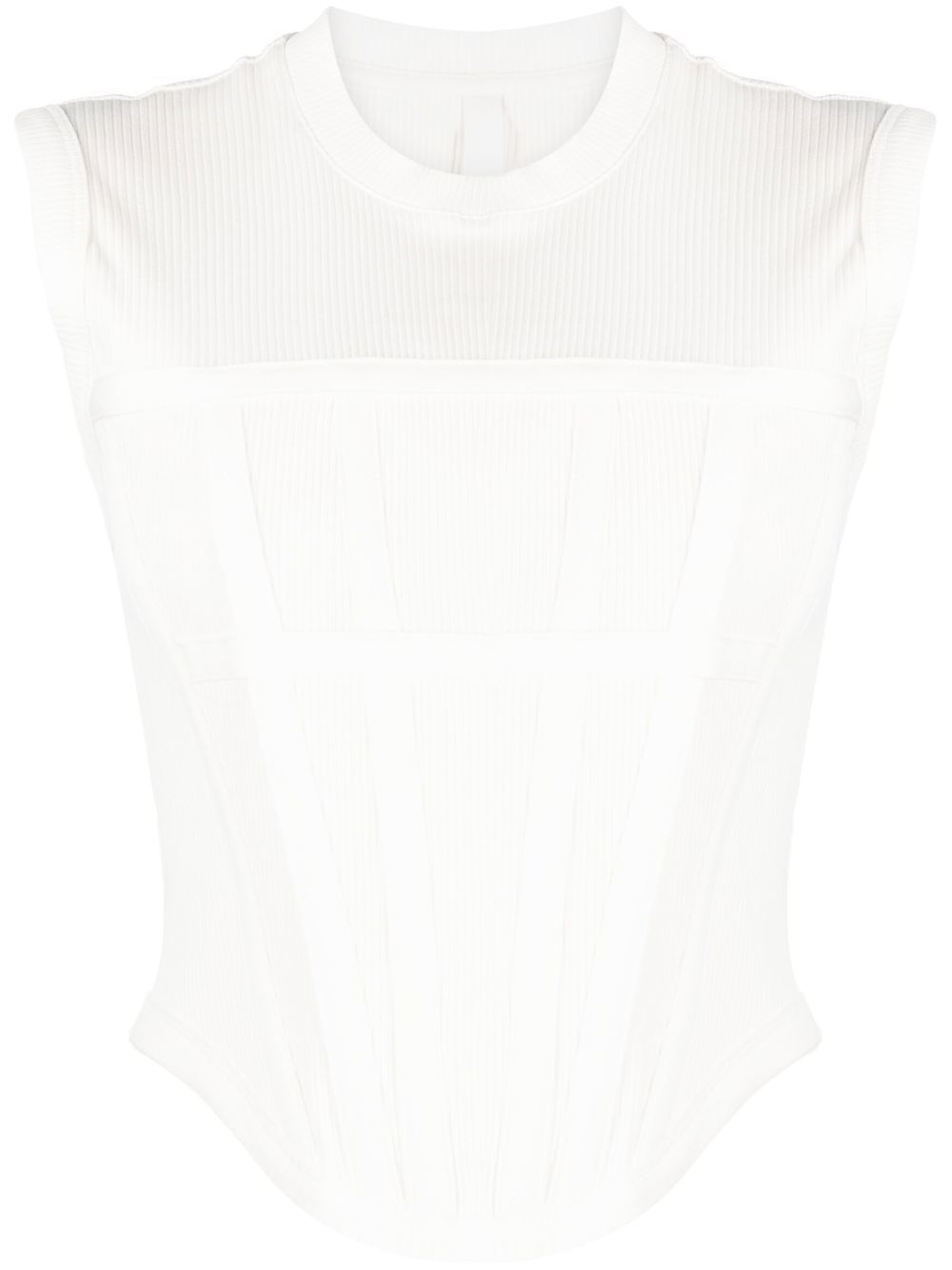 Dion Lee 罗纹紧身胸衣 - 白色