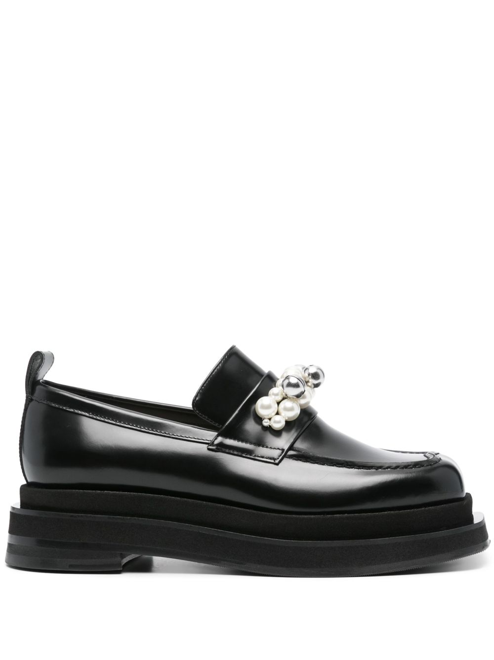 Simone Rocha Heart Toe Platform 乐福鞋 - 黑色