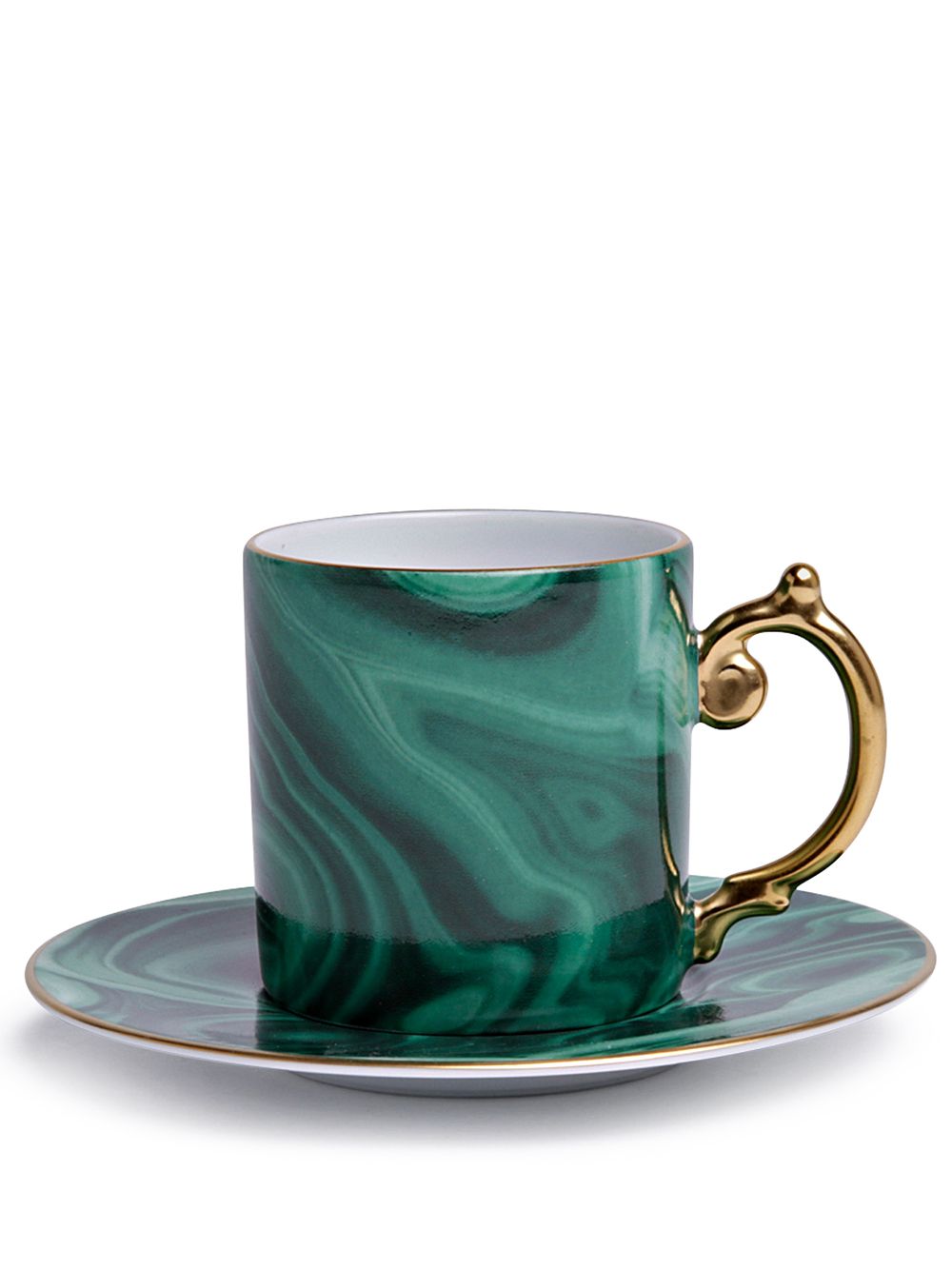 L'Objet Malachite 意式浓缩咖啡盘碟套装 - 绿色