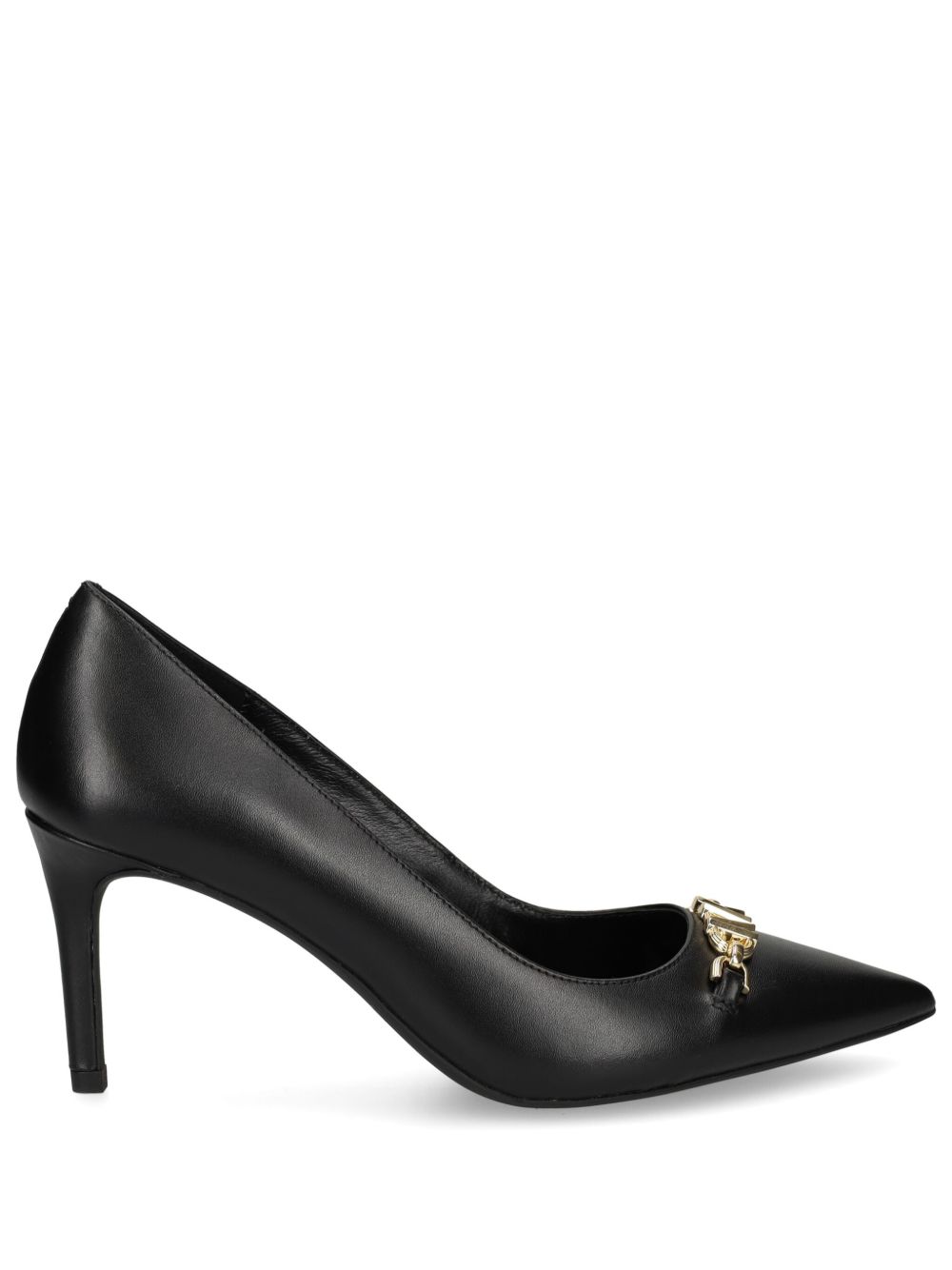 Michael Michael Kors 贴花logo皮质高跟鞋 - 黑色
