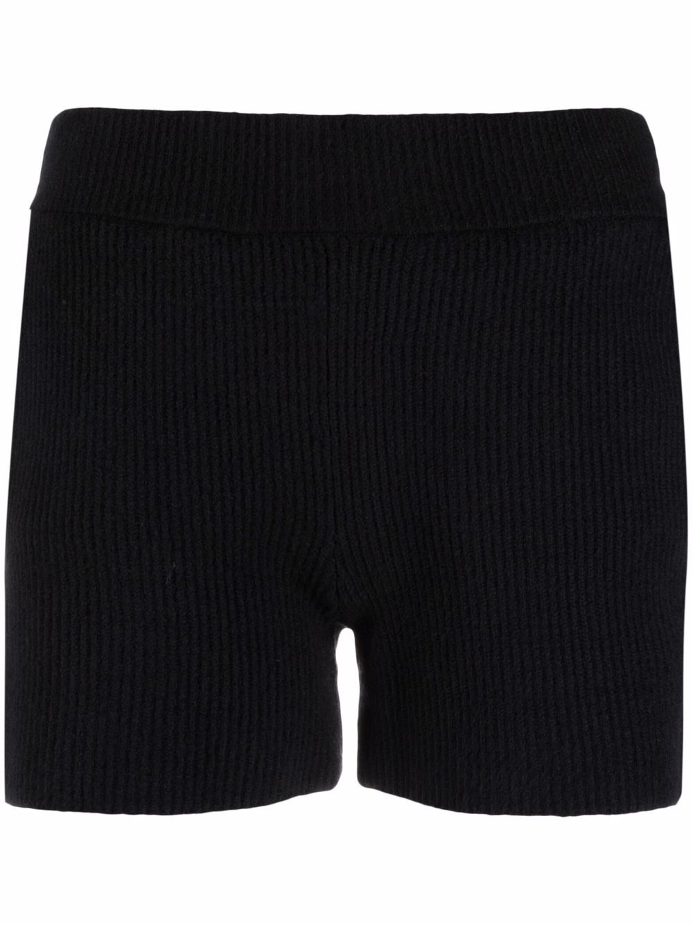 Helmut Lang 罗纹针织短裤 - 黑色