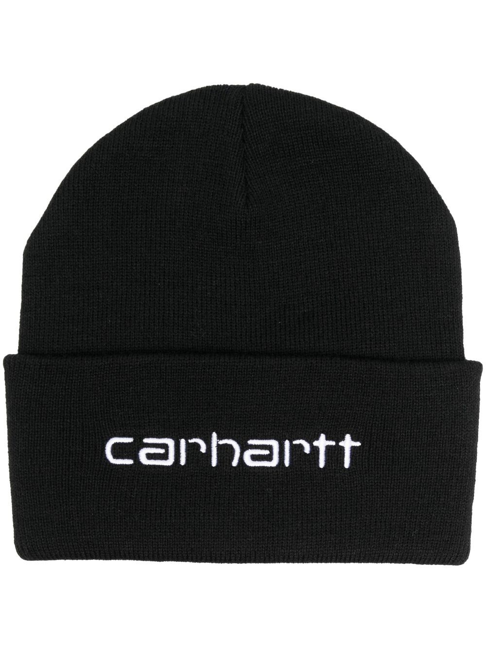 Carhartt WIP Script logo刺绣套头帽 - 黑色
